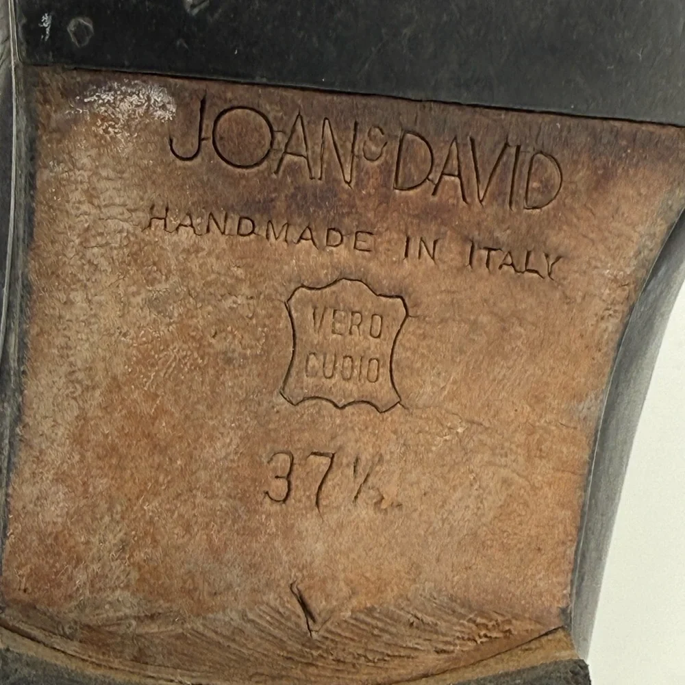 Joan & David Italian Leather Riding Boots 37.5 /7.5 Vintage Knee High Equestrian - Picture 8 of 10